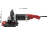 Levigatrice Per Calcestruzzo - Smerigliatrice Angolare - 1580 W - 230 V - Disco Da 180 Mm - 6 Livelli Di Velocità Regolabili - Cappuccio Antipolvere - Per Pareti - Impugnatura Nera