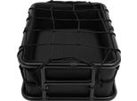 Cestino Posteriore Per Portapacchi - Cestino Per Bicicletta - Acciaio - 45,6×32×15 Cm - Rettangolare - Montaggio Sul Portapacchi - Per Biciclette E E-Bike - Nero