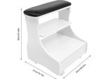 Sgabello Per Pedicure - Poggiapiedi - Con Rotelle - Cassetto - Rimovibile - Per Pediluvio E Pedicure - Richiede Assemblaggio - Bianco