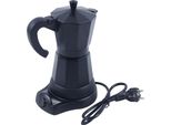 Macchina Per Caffè Espresso Elettrica - Caffettiera Moka - 480 W - 300 Ml - Alluminio - Con Base - Nero