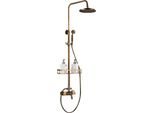 Sistema Doccia - Set Rubinetteria A Parete - Doccia A Pioggia Orientabile A 360° - Doccetta - Ottone - Set Completo