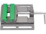 Morsa Per Trapano - Morsa Da Tavolo Da 10 Cm - Ganasce Multiscanalatura - 2 Cuscinetti Magnetici Di Protezione - Ghisa/Acciaio - Apertura 10 Cm - Verde