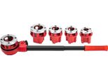 Set Di Filettatori Per Tubi - Filettatore Manuale A Cricchetto - 5 Teste Di Taglio - 0,95-3,18 Cm (3/8-1¼) - Acciaio Al Carbonio - Impianti Idraulici/Riparazione Tubi