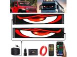 Insegna Led Per Auto E Camion - Display Programmabile Con Testo Scorrevole/Devil Eyes - Multicolore - Display Flessibile - Pubblicità E Decorazione - Nero