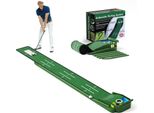 Tappetino Da Golf - Putting Green - Superficie Realistica - Ritorno Automatico Della Pallina - Linee Di Allineamento Chiare - Per Interni - Allenamento A Casa - Green