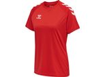 Hummel Hmlcore Xk Core Poly Tee S/S Donna, Rosso Vero, Xl