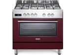 De'longhi Pro 96 Mr Ed Cucina Cucina Freestanding Piano Cottura Elettrico A Gas Bordeaux, Rosso, Acciaio Inox A