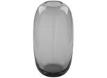 Dekovase FINK BRASIL, grau, H:30cm Ø:16,5cm, Glas, Vasen, Dekovase, aus Glas