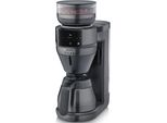 SEVERIN Kaffeemaschine mit Mahlwerk KA 4855 FILKA (2. Generation), Filterkaffee-Vollautomat, schwarz (schwarz inox, mattschwarz), 1,1 l, 8, Kaffeemaschinen, mit Thermokanne, Kaffeemaschine mit Mahlwerk