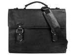 Aktentasche BODENSCHATZ, Gr. B/H/T: 40cm x 31cm x 7cm onesize, schwarz, Leder, Taschen Aktentasche, echt Leder