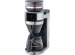 SEVERIN Kaffeemaschine mit Mahlwerk KA 4852 FILKA (2. Generation), Filterkaffee-Vollautomat, schwarz (gebürstet, matt, schwarz, silber), 1 l, 10, Kaffeemaschinen, mit Glaskanne, Kaffeemaschine mit Mahlwerk