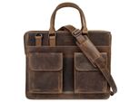 Aktentasche BAGAN, Gr. B/H/T: 35cm x 30cm x 8cm onesize, braun, Leder, Taschen Aktentasche, echt Leder