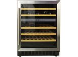 HANSEATIC Weinkühlschrank HWC46ECIA, Energieeffizienz: E, schwarz, B:59,5cm H:82cm T:57cm, Weinkühlschränke, mit 5 Flaschenborden, Weinkühlschrank