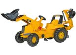 Tretfahrzeug ROLLY TOYS CAT, gelb, Tretfahrzeuge, KinderB:53cm H:53cm T:164,5cm, Kunststoff, Tretfahrzeug, Kindertraktor mit Lader und Heckbagger, B:53cm H:53cm T:164,5cm