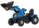Tretfahrzeug ROLLY TOYS New Holland, blau, Tretfahrzeuge, KinderB:53cm H:81cm T:142cm, Kunststoff, Tretfahrzeug, Kindertraktor mit Lader, B:53cm H:81cm T:142cm