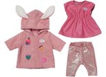 Puppenkleidung BABY BORN Mantel Set mit Kleid, 43cm, bunt, Puppenkleidung, Baby, Puppenkleidung