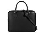 Aktentasche CLUTY, Damen, Gr. B/H/T: 35cm x 28cm x 13cm onesize, schwarz, Leder, leicht glänzend, unifarben, Taschen Aktentasche, echt Leder, Made in Italy