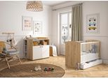 Babymöbel-Set GALIPETTE Arthur, braun (eiche artisan), Schlafzimmermöbel-Sets, Babymöbel-Set