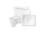 Geschirr-Set VILLEROY & BOCH Kaffee Set NewWave 12er Set weiß, weiß, Porzellan, Geschirr-Sets, Geschirr-Set
