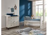Babymöbel-Set ARTHUR BERNDT Babyzimmer Set »Lavea« 2-teilig, Baby, Gr. ohne Matratze, B/H: 70cm x 140cm, weiß (weiß, oak, nachbildung), Hartfaserplatte, Holzwerkstoff, Kunststoff, Massivholz, Metall, Schlafzimmermöbel-Sets Babymöbel-Set