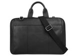 Aktentasche BODENSCHATZ, Gr. B/H/T: 45cm x 29cm x 3cm onesize, schwarz, Leder, unifarben, Taschen Aktentasche, echt Leder