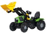 Tretfahrzeug ROLLY TOYS Deutz-Fahr 5120, grün, Tretfahrzeuge, KinderB:53cm H:81cm T:142cm, Kunststoff, Tretfahrzeug, Kindertraktor mit Lader, B:53cm H:81cm T:142cm
