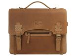 Aktentasche LANDLEDER, Gr. B/H/T: 38cm x 36cm x 14cm onesize, braun, Leder, used, Taschen Aktentasche, echt Leder
