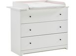 Babymöbel-Set ARTHUR BERNDT Thilo, Baby, Gr. Kinderbett & Wickelkommode, B/H: 70cm x 140cm, Kinderbett & Wickelkommode, weiß, Holzwerkstoff, MDF, Massivholz, Schlafzimmermöbel-Sets Babymöbel-Set, mit Kinderbett und Wickelkommode; Made in Germany