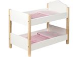 Puppenbett ROBA Puppenetagenbett Scarlett, weiß, Puppenmöbel, KinderB:52cm H:46cm T:30cm, MDF, Massivholz, Puppenbett, B:52cm H:46cm T:30cm