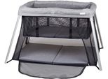 Baby-Reisebett BABYGO Dreams II, grey, Baby, Gr. Liegefläche B/L: 50cm x 80cm, kein Härtegrad, grau, Aluminium, Melange, Polyester, Babybetten Baby-Reisebett, faltbar