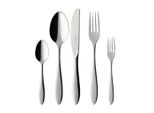 Besteck-Set VILLEROY & BOCH Tafelbesteck gebürstet Arthur 30er Set grau, grau, Essbesteck-Sets, Besteck-Set