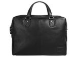 Aktentasche BODENSCHATZ, Gr. B/H/T: 40cm x 31cm x 11cm onesize, schwarz, Leder, unifarben, Taschen Aktentasche, echt Leder