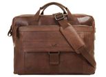 Aktentasche SANSIBAR, Gr. B/H/T: 42cm x 30cm x 13cm onesize, braun, Leder, Taschen Aktentasche, echt Leder
