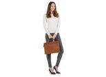 Aktentasche SANSIBAR, Damen, Gr. B/H/T: 35cm x 28cm x 7cm onesize, braun (cognac), Leder, Taschen Aktentasche, echt Leder