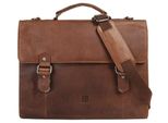 Aktentasche BODENSCHATZ, Gr. B/H/T: 40cm x 31cm x 7cm onesize, cognac, Leder, Taschen Aktentasche, echt Leder