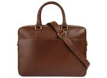 Aktentasche BUGATTI REMO, Gr. B/H/T: 41cm x 29cm x 8cm onesize, braun (cognac), Leder, leicht glänzend, unifarben, Taschen Aktentasche, echt Leder