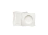Geschirr-Set VILLEROY & BOCH Dinner Set NewWave 8er Set weiß, weiß, Porzellan, Geschirr-Sets, Geschirr-Set