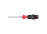 Wiha Schraubendreher Softfinish® Pozidriv Mit Durchgehender Sechskantklinge Und Massiver Stahlkappe PZ2 X 100 Mm (03246)