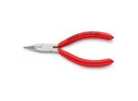 Knipex 25 03 125 Flachrundzange Mit Schneide (Radiozange) Mit Kunststoff üBerzogen Verchromt 125 Mm)
