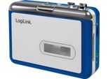Logilink UA0393 Tragbarer Kassettenspieler Blue, Silber (UA0393)