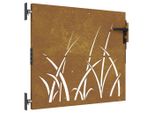 Vidaxl Cancello Da Giardino 85X75 Cm In Acciaio Corten Design Erba