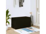 The Living Store Scarpiera A Muro Nera 70X35X38 Cm Materiale Legno