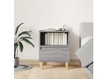 The Living Store Comodino Grigio Sonoma 40X35X50 Cm