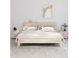 The Living Store Comodini Hamar 2 Pz. Bianco 40X35X44,5 Cm In Legno Massiccio