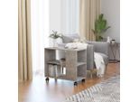 The Living Store Tavolino In Cemento Grigio 70X35X55 Cm Materiale A Base Di Legno
