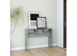 The Living Store Consolle Grigio Cemento 105X30X80 Cm Materiale A Base Di Legno