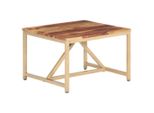 The Living Store Tavolino 60X60X40 Cm In Legno Massiccio
