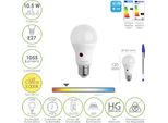Sfera A Led Con Sensore Crepuscolare. Filettatura E27. 10,5 Watt. Equivalente A 90 Watt. 1055 Lumen. Luce Calda 3000º K.