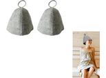 Inf Cappello Da Sauna In Feltro, Confezione Da 2 Grigio