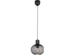 Lampada A Sospensione Loft Sfera Nera Ø23Cm Per Soggiorno Sala Da Pranzo Sopra Tavolo 1Xe27 10W Gila Trio